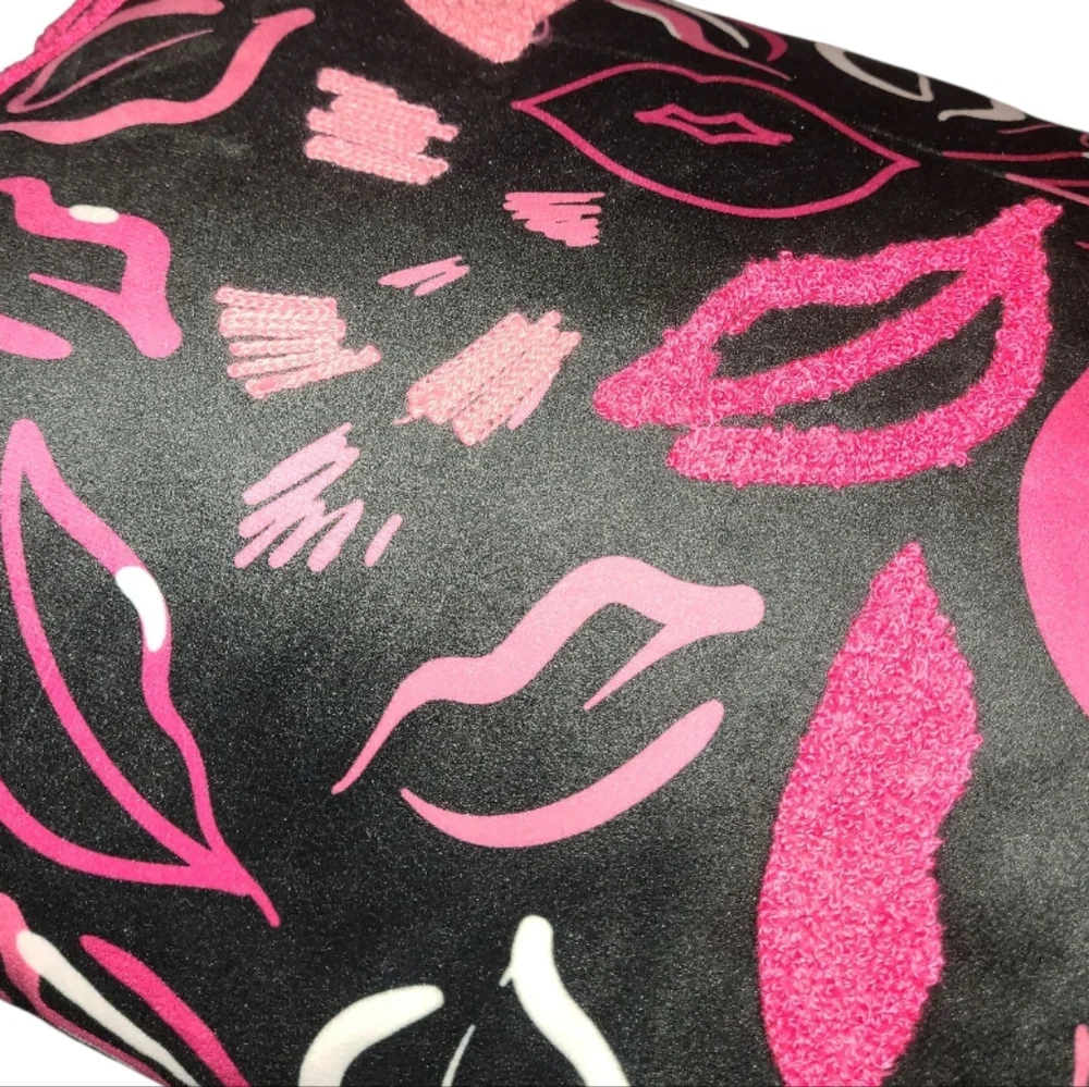 Juicy Couture Black and Pink Accent Pillow